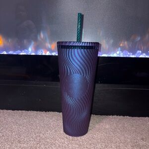 Starbucks Purple Tumbler with Textured Design